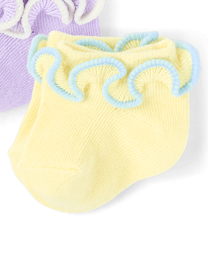 Baby Girls Ruffle Ankle Socks 6-Pack