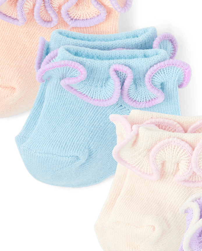 Baby Girls Ruffle Ankle Socks 6-Pack