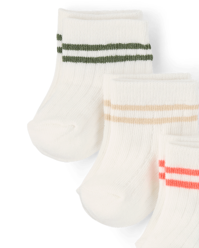 Baby Boys Striped Midi Socks 6-Pack