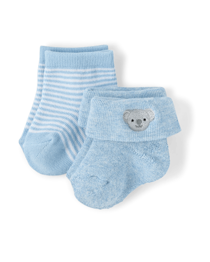 Baby Boys Animal Cushioned Turn Cuff Socks 6-Pack