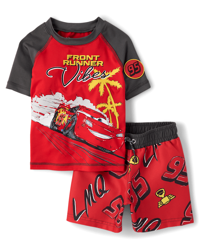Toddler Boys Lightning McQueen™ Rashguard Swimsuit