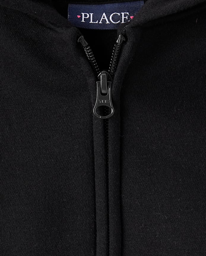 Girls Premium Fleece Zip Up Hoodie
