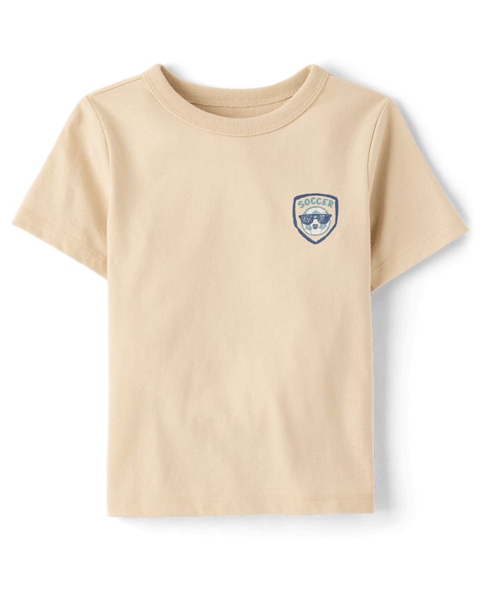 Baby And Toddler Boys Goal Getter Soccer Front Back Graphic Tee