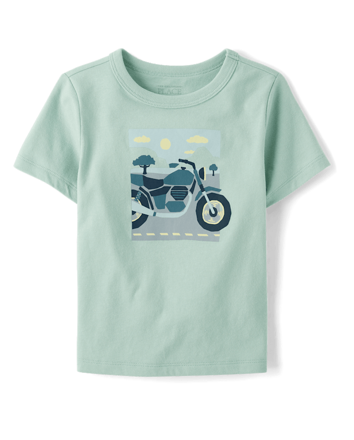 Baby And Toddler Boys Motorcycle Graphic Tee