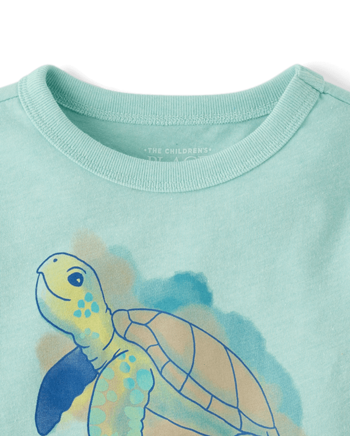 Baby And Toddler Boys Turtle Graphic Tee