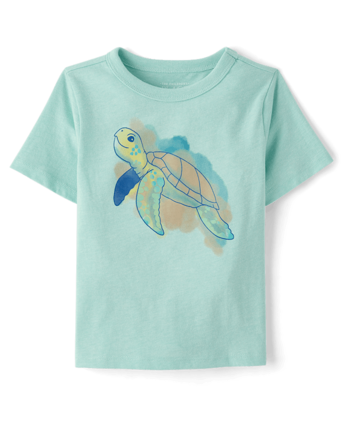 Baby And Toddler Boys Turtle Graphic Tee