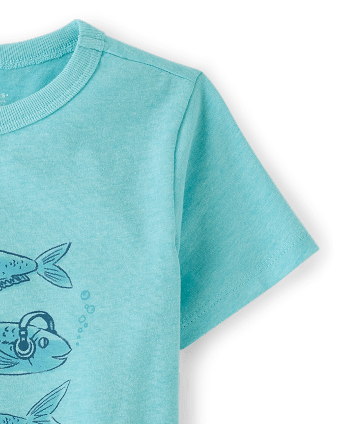 Baby And Toddler Boys Fish Graphic Tee