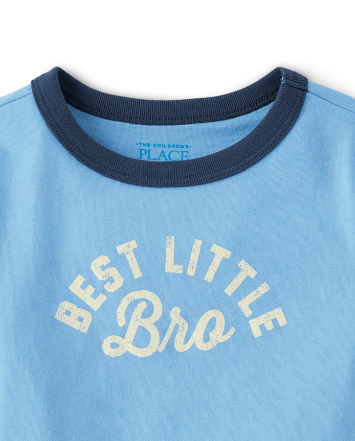 Baby And Toddler Boys Best Little Bro Graphic Ringer Tee