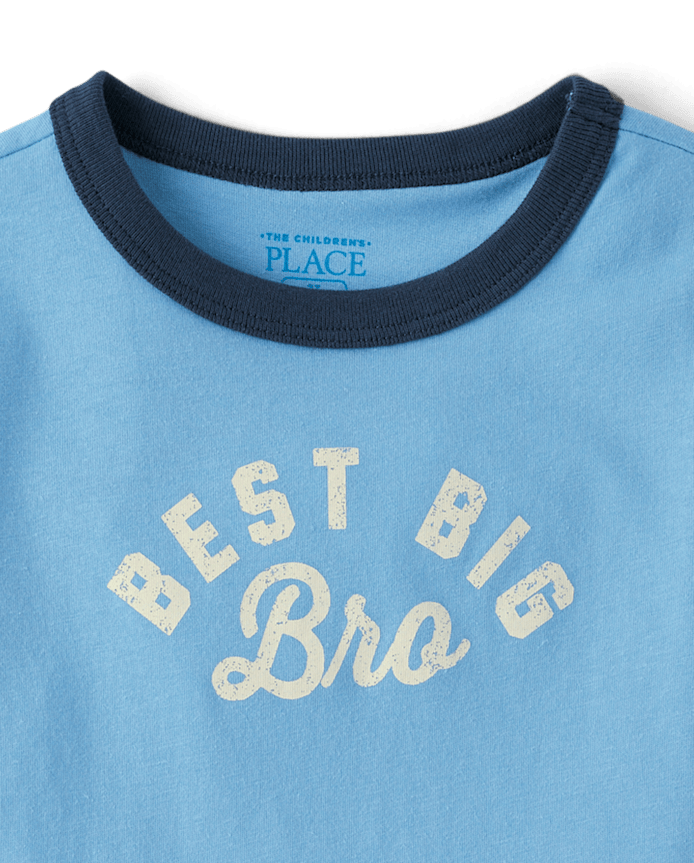 Baby And Toddler Boys Best Big Bro Graphic Ringer Tee