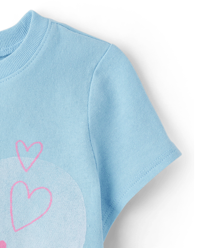 Baby And Toddler Girls Butterfly Bow Graphic Tee