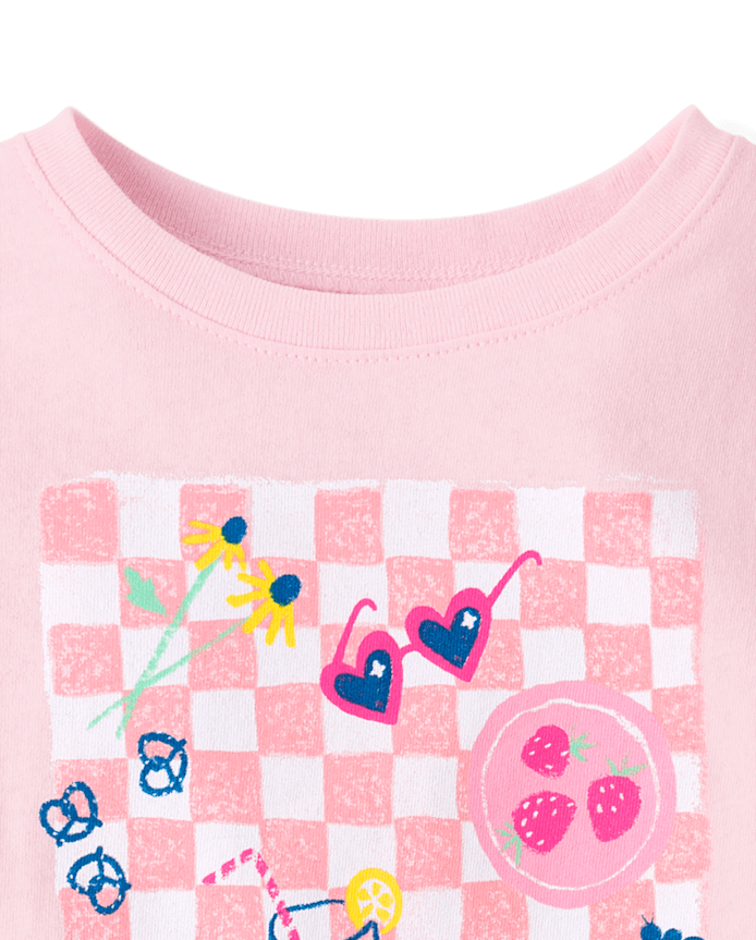 Baby And Toddler Girls Picnic Graphic Tee
