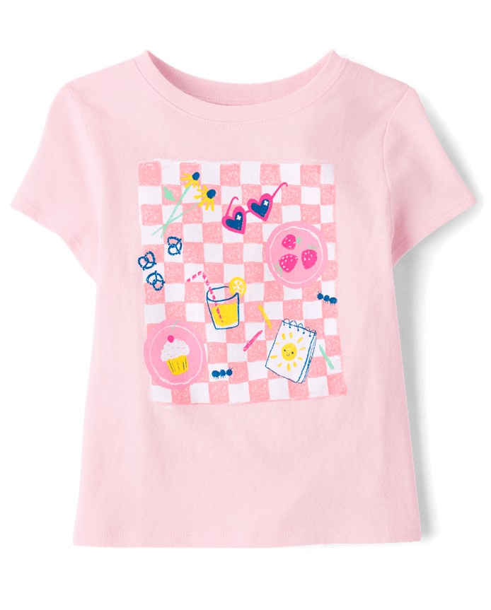 Baby And Toddler Girls Picnic Graphic Tee