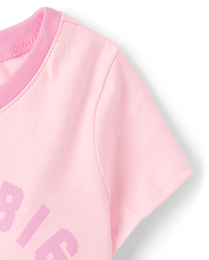 Baby And Toddler Girls Best Big Sis Graphic Ringer Tee