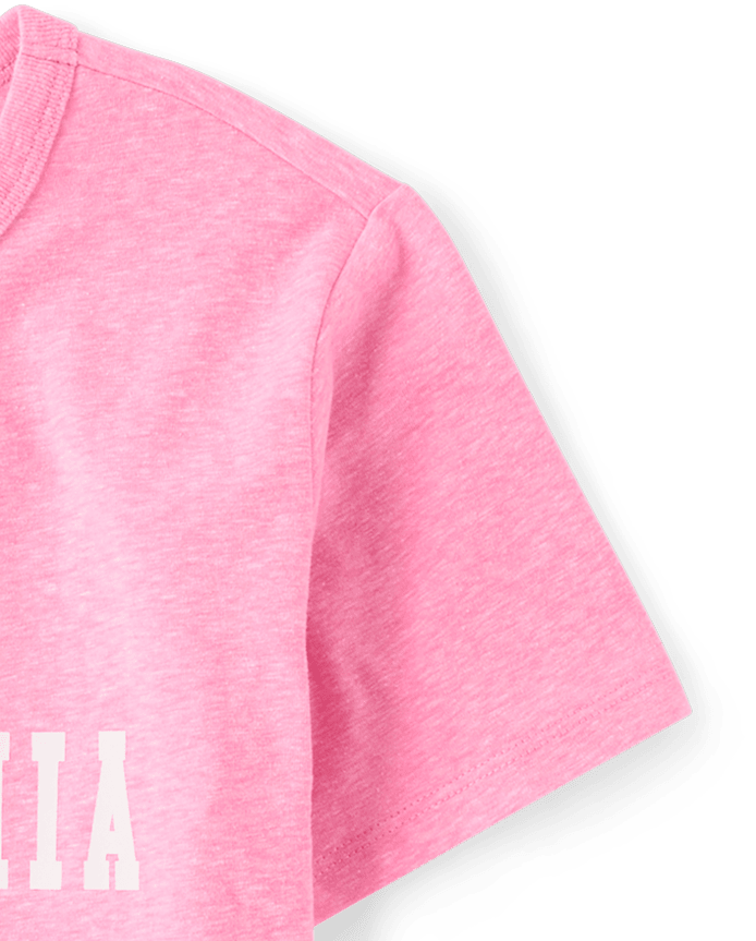 Girls Marled LA California Vibes Oversized Graphic Tee