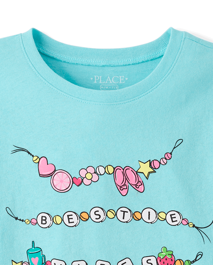 Girls Charm Bracelet Graphic Tee