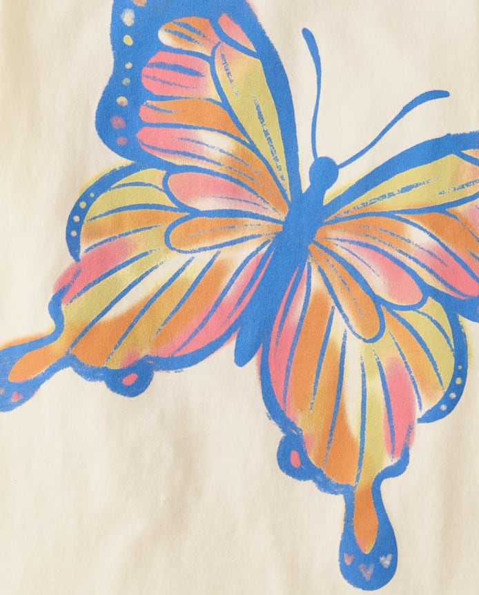 Girls Butterfly Graphic Tee