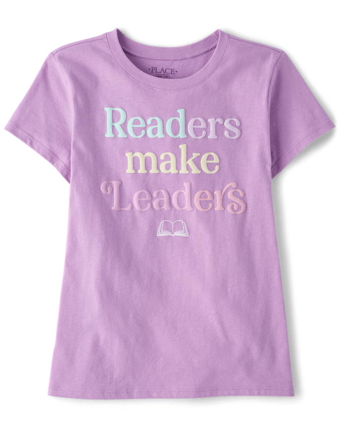 Girls Readers Make Leaders Graphic Tee