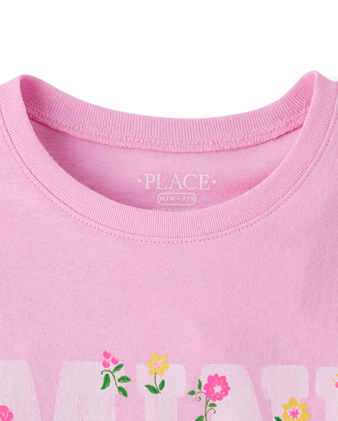 Girls Mommy And Me Floral Mini Graphic Tee