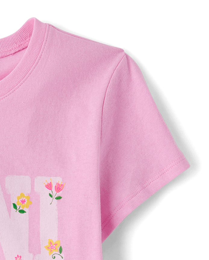 Girls Mommy And Me Floral Mini Graphic Tee