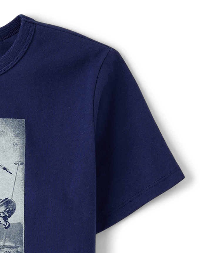 Boys Dino Skateboard Graphic Tee