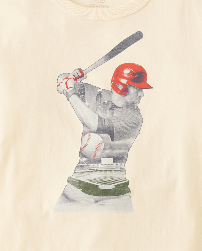 Boys Baseball Player Graphic Tee