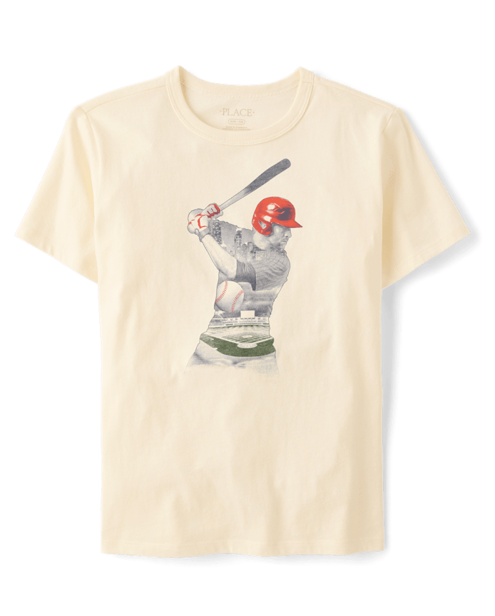 Boys Baseball Player Graphic Tee
