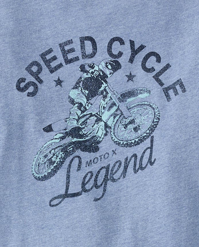 Boys Super Cycle Legend Front And Back Graphic Tee