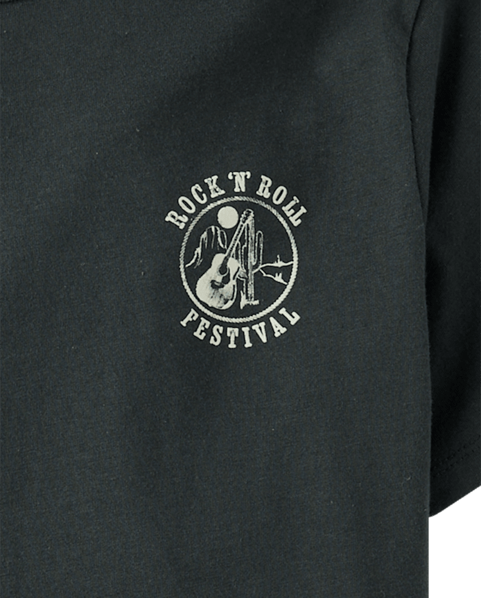 Boys Rock N' Roll Festival Front And Back Graphic Tee