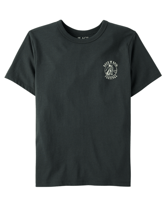 Boys Rock N' Roll Festival Front And Back Graphic Tee