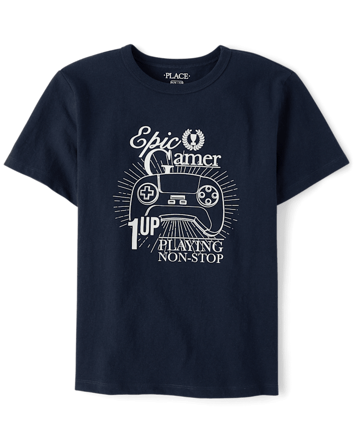 Boys Glow Epic Gamer Graphic Tee