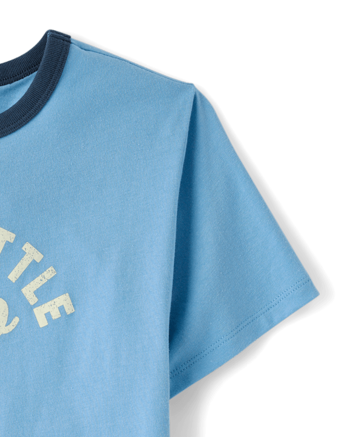 Boys Best Little Bro Graphic Ringer Tee