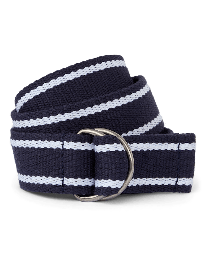 Boys Striped Webbed Belt