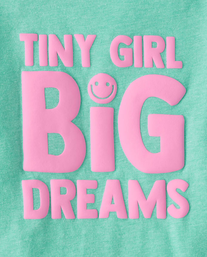 Baby And Toddler Girls Tiny Girl Big Dreams Graphic Tee
