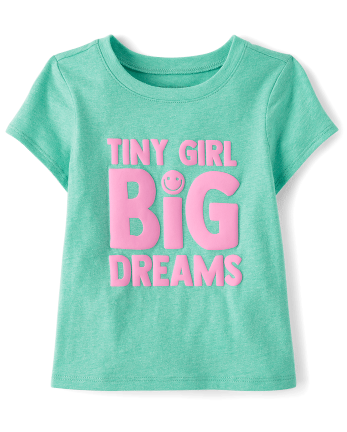 Baby And Toddler Girls Tiny Girl Big Dreams Graphic Tee