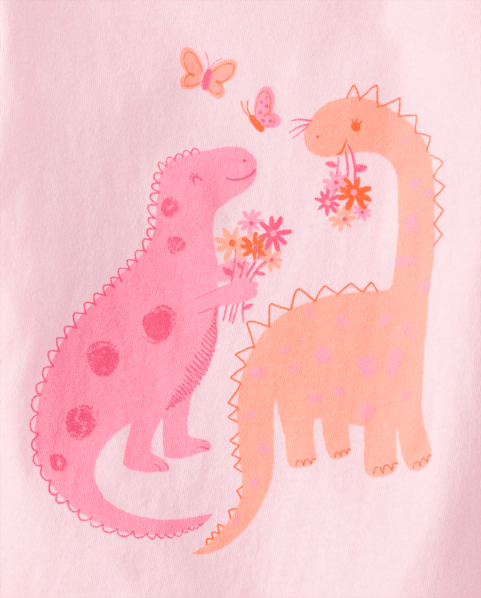 Baby And Toddler Girls Dino Graphic Tee