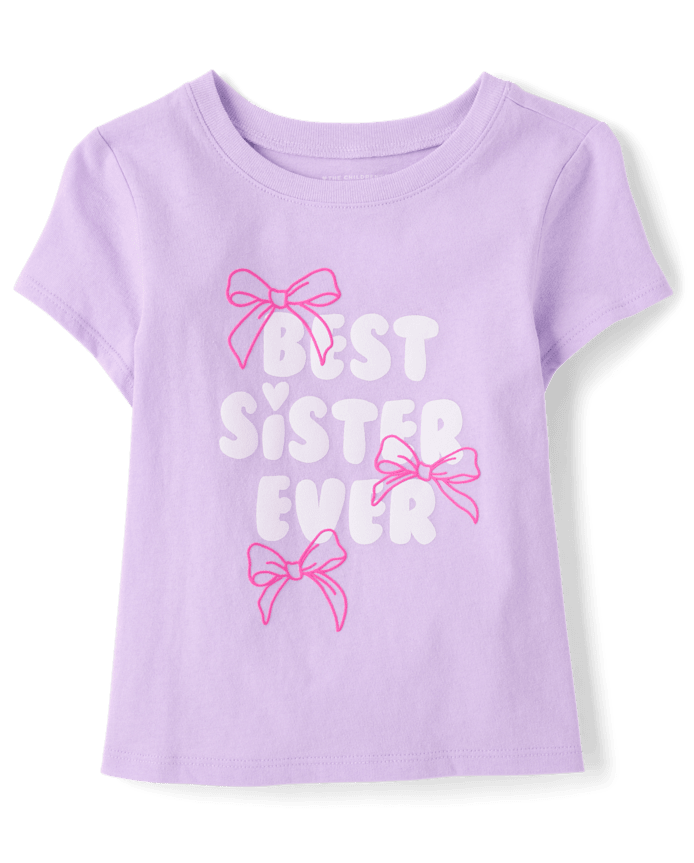 Baby And Toddler Girls Best Sister Ever Graphic Tee