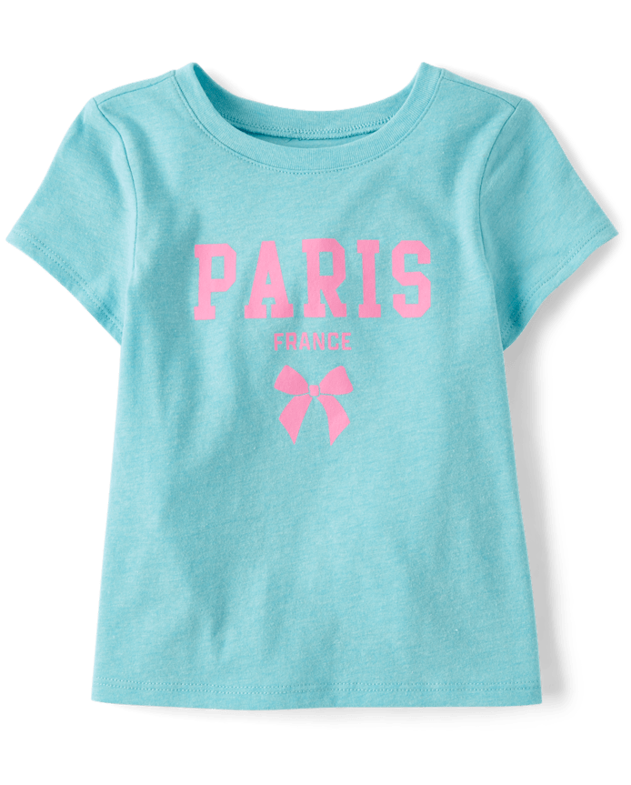 Baby And Toddler Girls Paris Graphic Tee