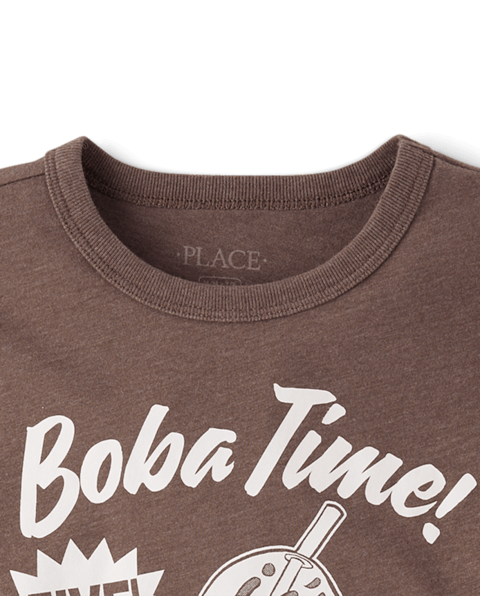 Boys Boba Time Graphic Tee