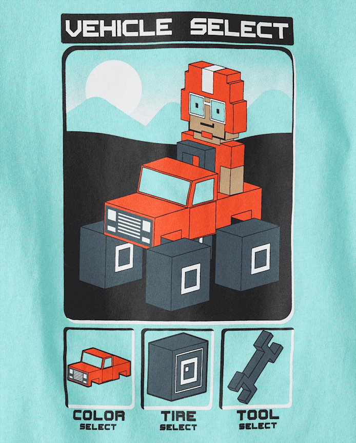 Boys Video Game Vehicle Graphic Tee