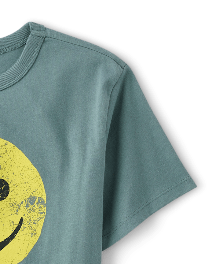 Boys Sup Bruh Happy Face Graphic Tee
