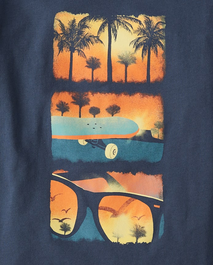 Boys Beach Scene Graphic Tee