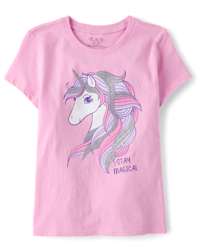 Girls Unicorn Graphic Tee