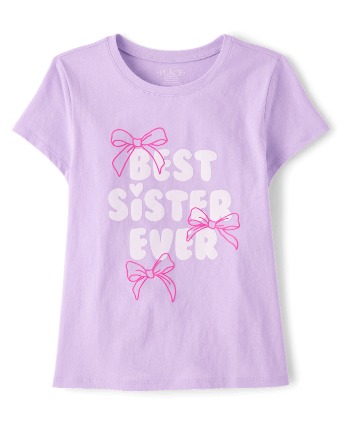Girls Best Sister Ever Graphic Tee