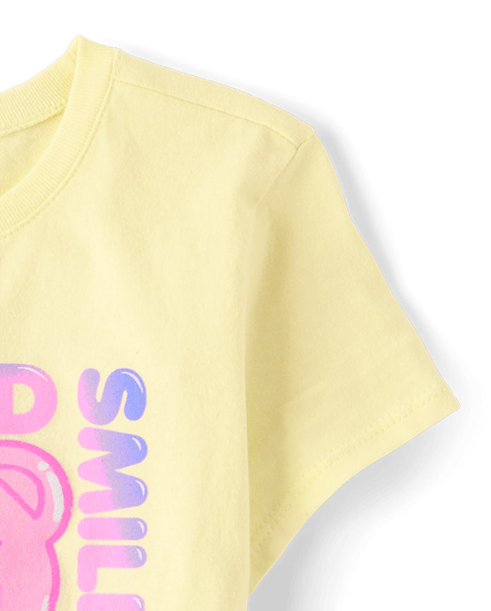 T-shirt graphique ourson bonbon pour filles