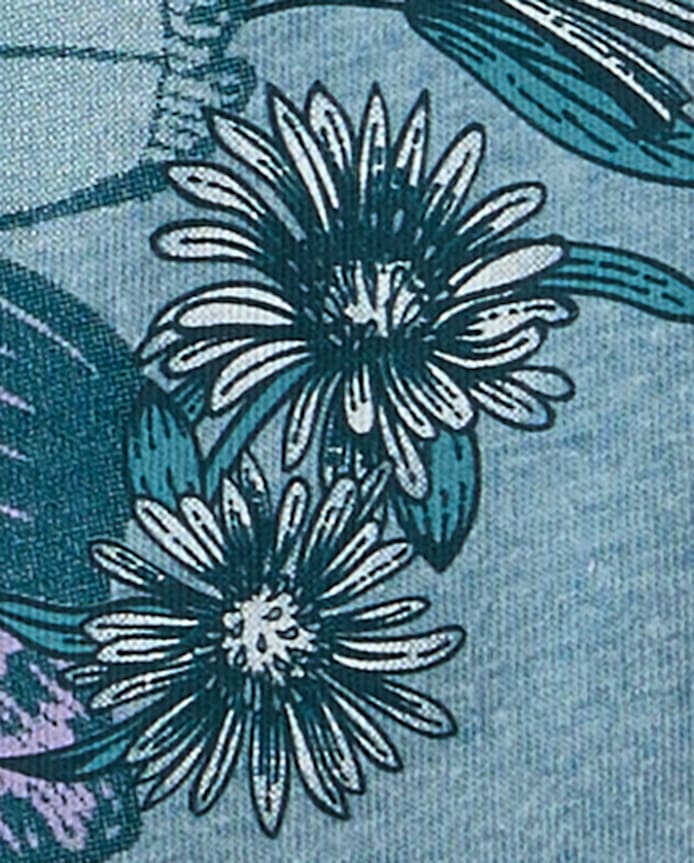 Girls Marled Butterfly Relaxed Cropped Graphic Tee