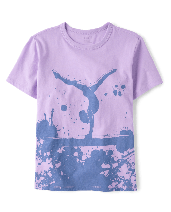 Girls Gymnastics Relaxed Graphic Tee