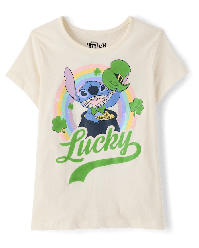 Girls Stitch™ St. Patrick's Day Lucky Graphic Tee