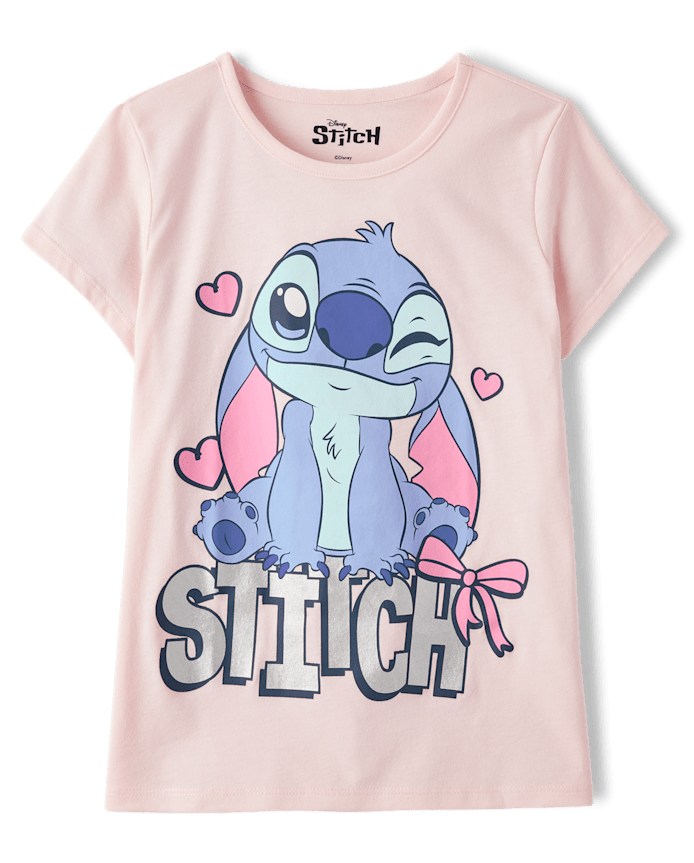 Girls Stitch™ Hearts Graphic Tee