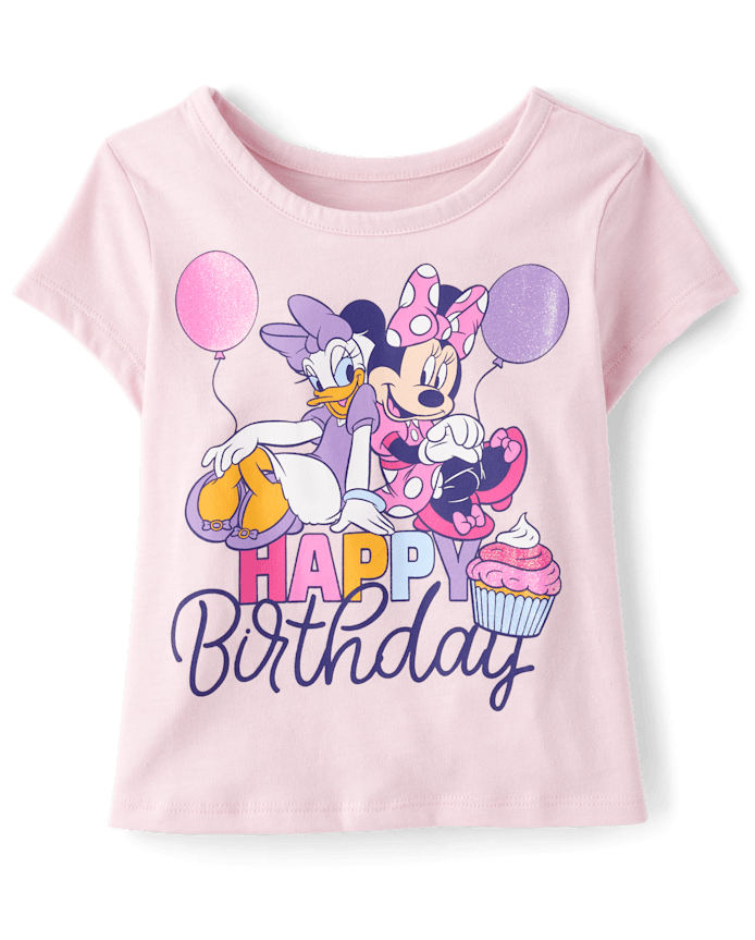 Baby And Toddler Girls Minnie Mouse™ Birthday Graphic Tee