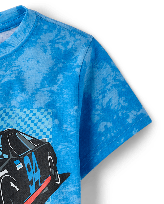 Boys Nascar™ Tie Dye Front And Back Graphic Tee